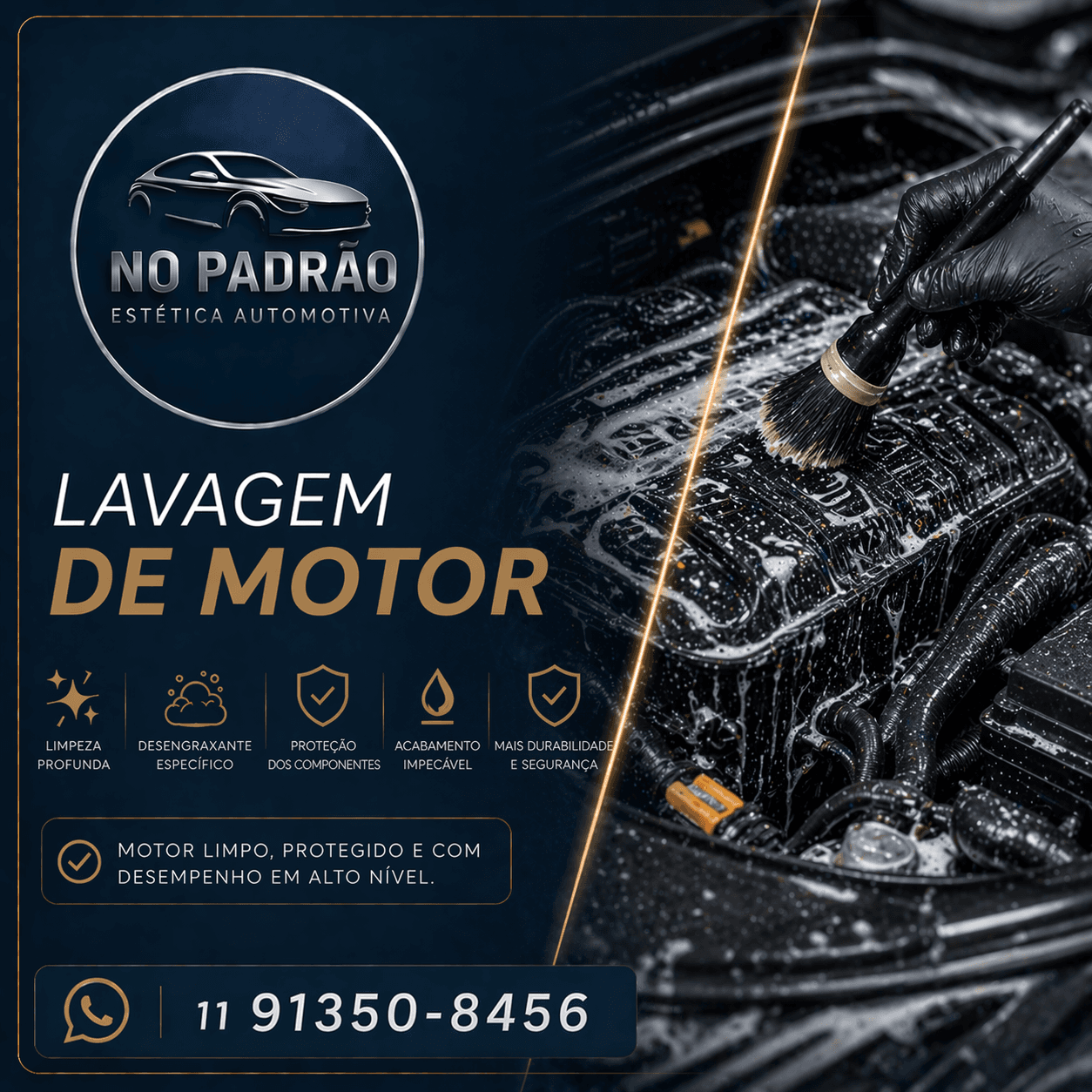 Lavagem Detalhada de Motor